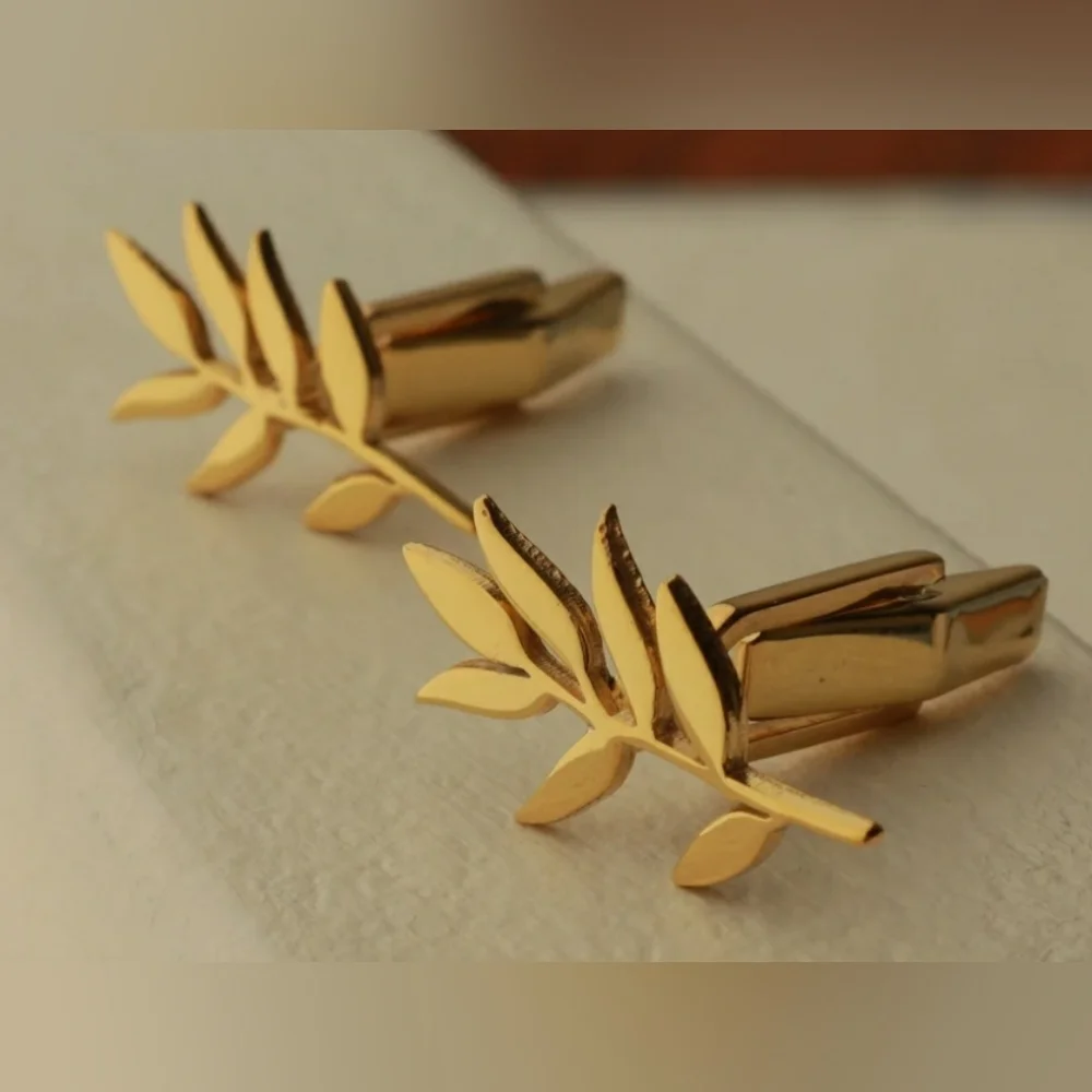 Olive Branch Cufflink/ Groomsmen gift